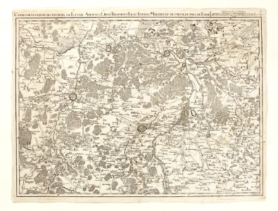 Karta över omgivningarna vid Louvain , Aarschot, Dienst, Tirlemont, Leau, Indogne - Skoklosters slott - 98030