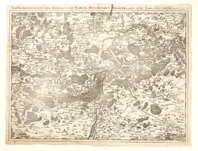 Karta över omgivningarna vid Namur, Huy, Dinant, Philippeville, etc - Skoklosters slott - 98039