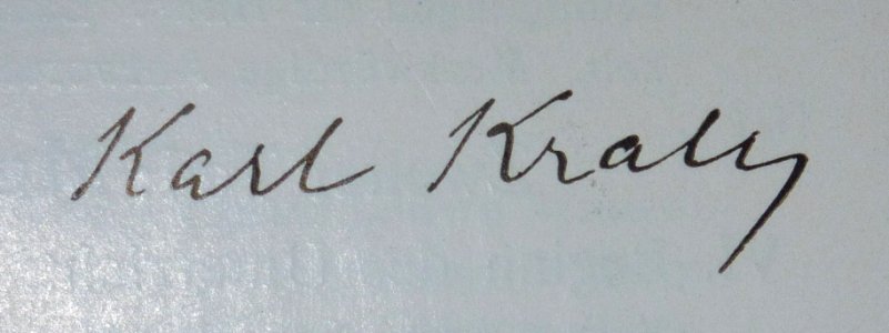 Karl Krall Unterschrift