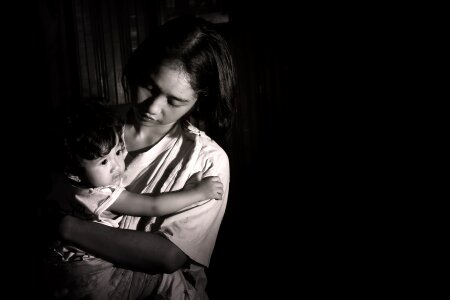 Portrait mother daughter