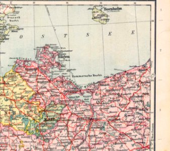 Karte Pommern - westlicher Teil 1918