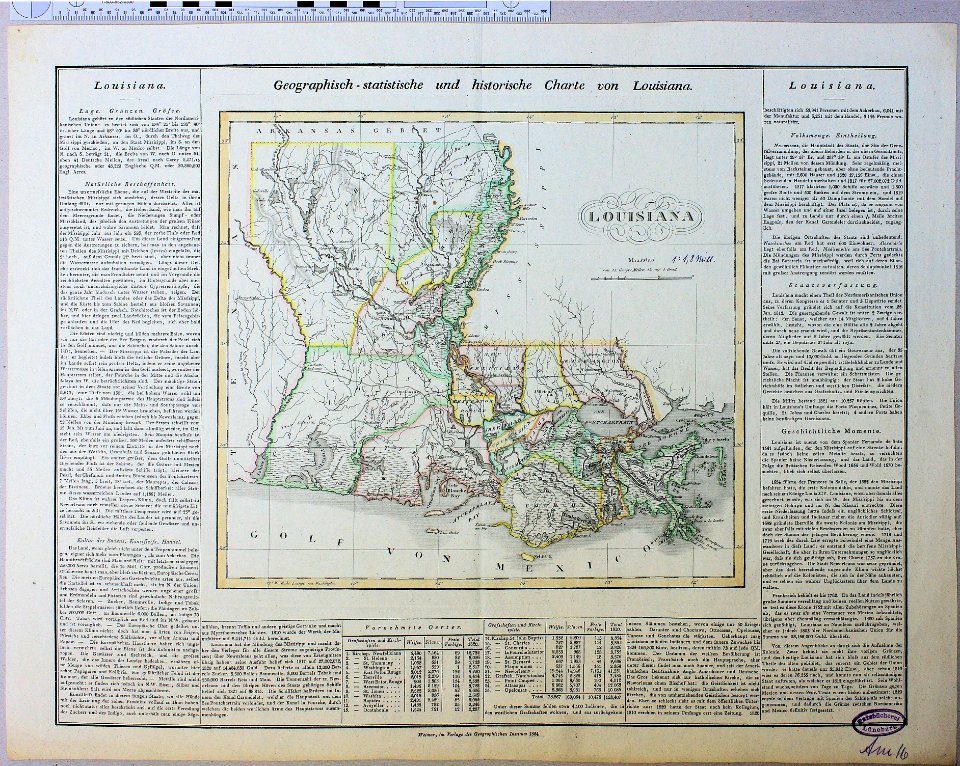Kartenblatt Louisiana 1824 9107