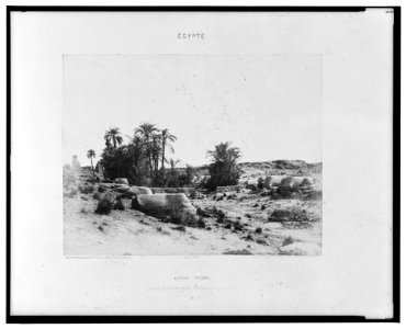 Karnak (Thèbes) - avenue de sphinx - vue générale prise du point G - Félix Teynard. LCCN2001695310
