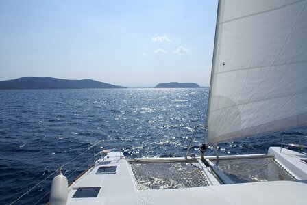 Greece sailboat catamaran photo