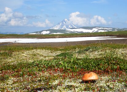 Tundra volcano the snow