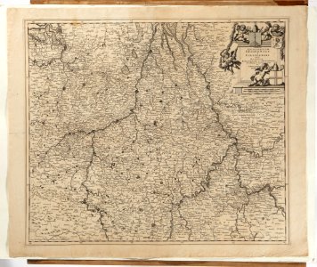 Karta över delar av Tyskland, Frankrike, Holland, Belgien och Luxemburg, 1697-1727 - Skoklosters slott - 97994 photo