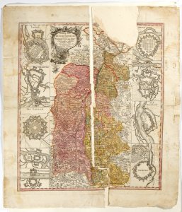 Karta över krigsskådeplatser vid Rhen, från 1734 - Skoklosters slott - 97960