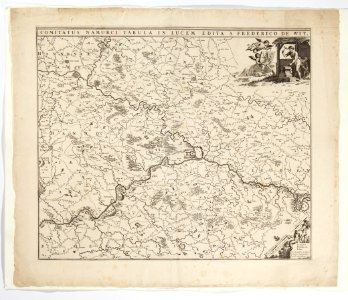 Karta över mellersta Belgien, omkring staden Namur, 1650-1700 - Skoklosters slott - 97993 photo