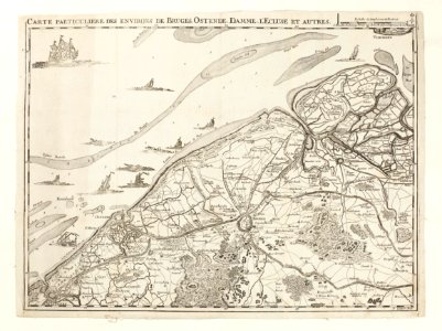 Karta över omgivningarna vid Brygge, Ostende, Damme, l’Ecluse och andra - Skoklosters slott - 98027 photo