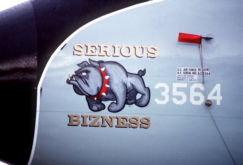 KC-135R Serious Bizness Nose Art