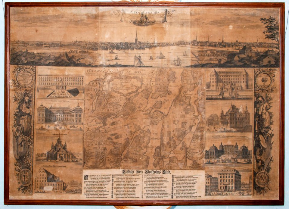 Karta över Stockholm 1701 - Skoklosters slott - 95179