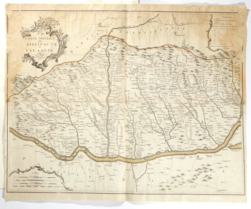 Karta över Valakiet. (Rumänien), från 1771 - Skoklosters slott - 97982