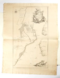 Karta över Vänerns utlopp, med Trollhättan, Halleberg och Hunneberg, 1750 - Skoklosters slott - 98058