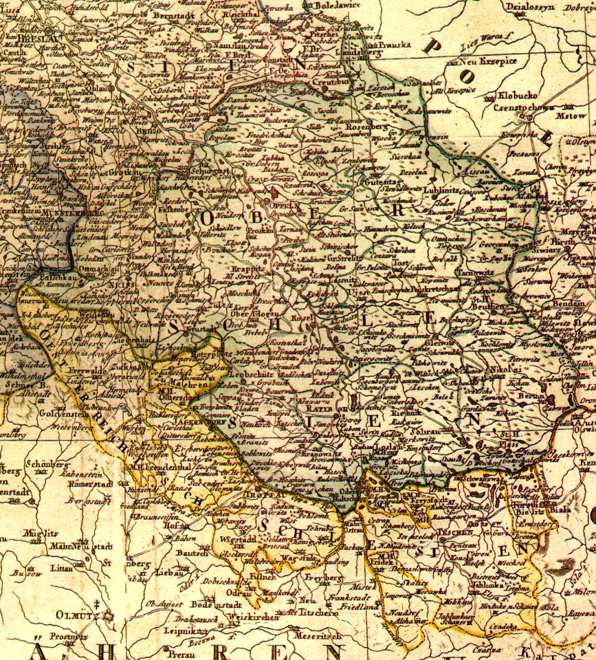 Karte Oberschlesiens 1818
