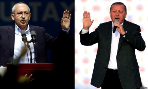 Kemal Kılıçdaroğlu and Recep Tayyip Erdoğan VOA