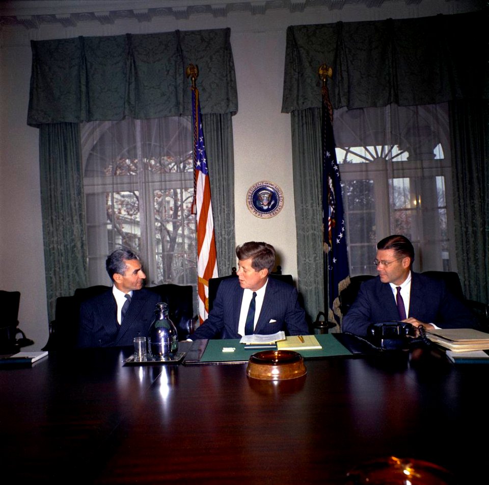 Kennedy with Shah of Iran, 1961