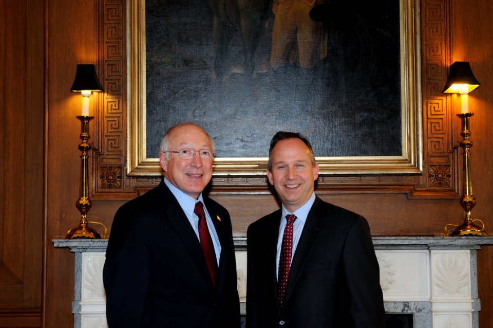 Ken Salazar with Delaware Governor Jack Markell 48-DPA-944 DSC 9158