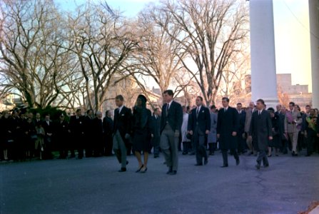 Kennedy family leading funeral procession, 25 November 1963 photo