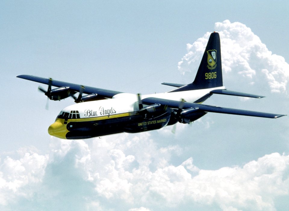 KC-130F Fat Albert in flight 1984