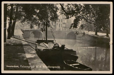 Keizersgracht bij kruising Reguliersgracht. Uitgave Rembrandt, Amsterdam, Afb PBKD00260000009