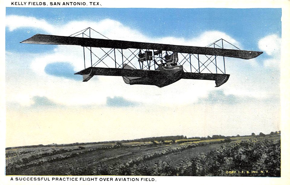 Kelly Field - A Successful Practice Flight Over an Aviation Field
