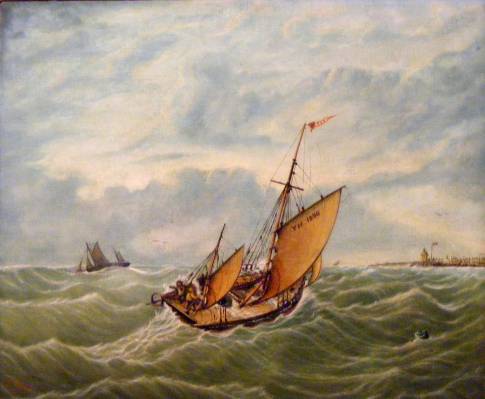 Ketch in Stormy Weather V Howes 1896
