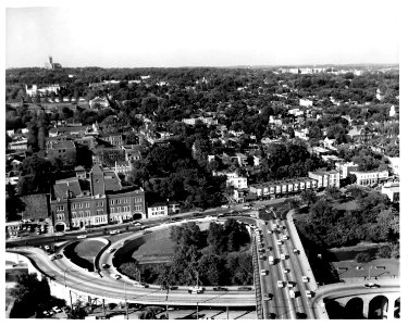 Key bridge and car barn aerial 7e550c69debe9e9e95beca17edbdf2d0