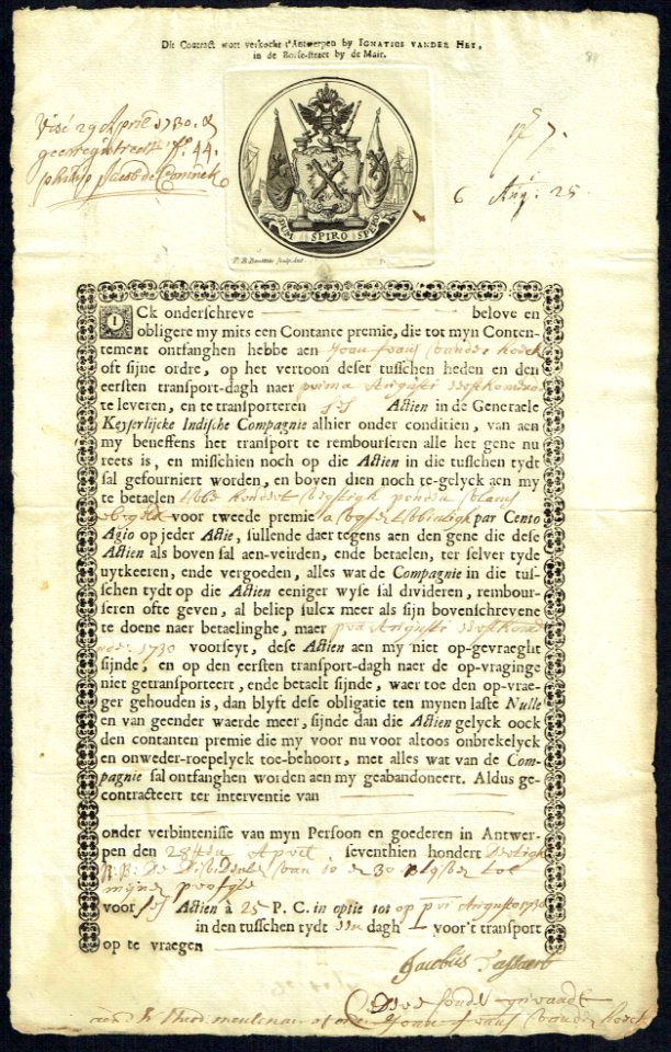 Keyserlijcke Indische Compagnie 1730