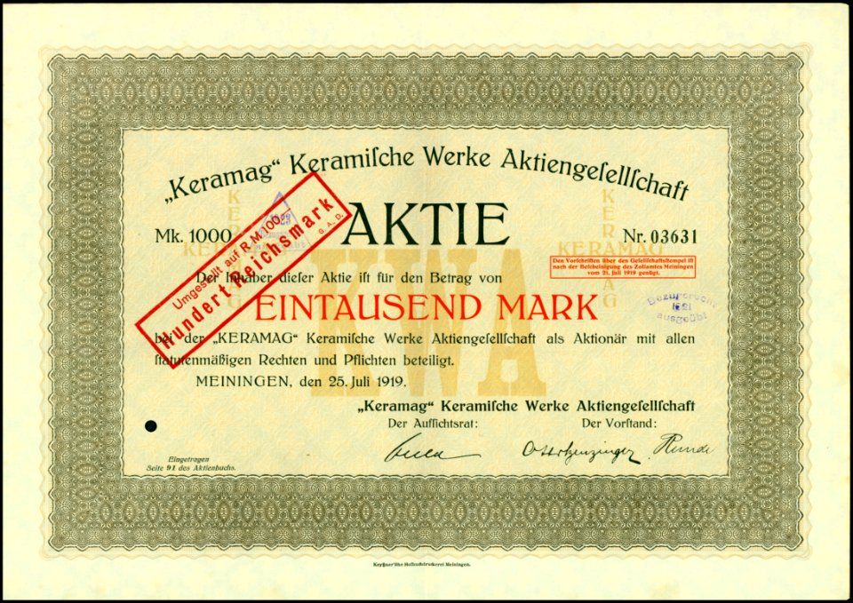 Keramag 1919 1000 Mk