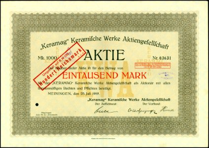 Keramag 1919 1000 Mk