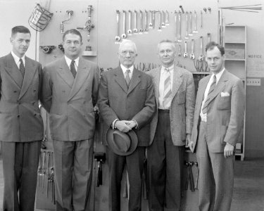 Ken Priestley, James Corley, James K. Moffit, Donald Cooksey, Harold A. Fidler. Photograph taken September 11, 1943 - NARA 22118138