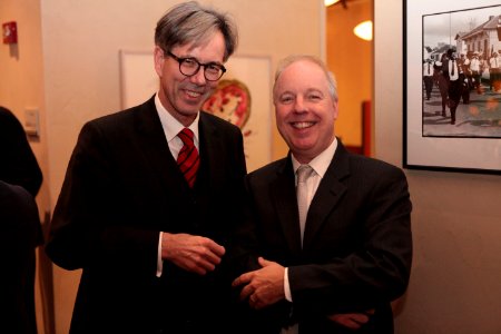 Kent Logsdon, Chargé d'Affaires of the U.S. Embassy in Berlin invited 80 guests to the US embassy in Pariser Platz for the Hanukkah reception (31122141673)