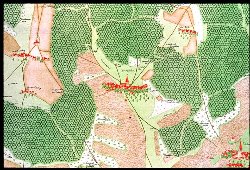 Kiesersche Forstkarte Nr. 253 Gegend um Strümpfelbach II