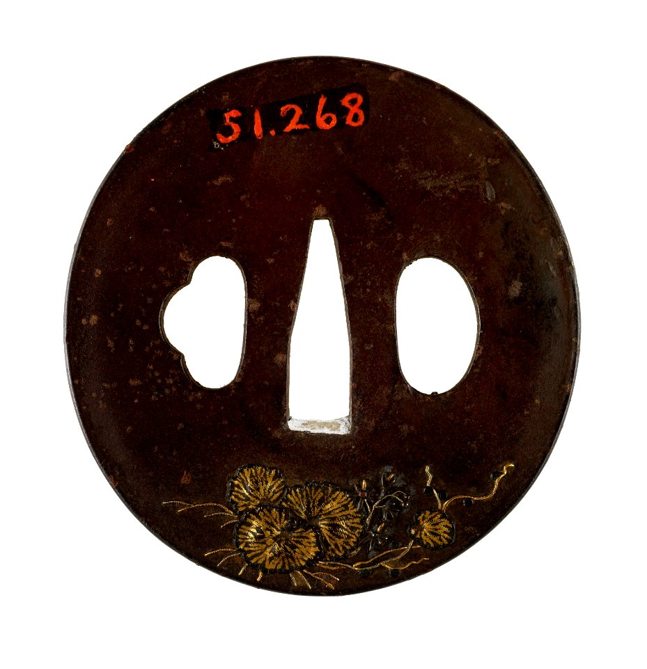 Kikugawa Hisahide - Tsuba with a Flowering Gourd Vine - Walters 51268 - Back