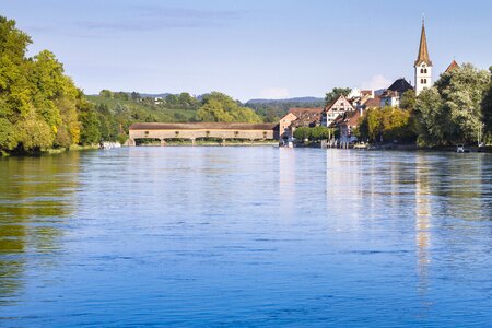 Thurgau wooden bridge river