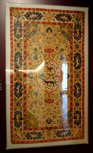 Kilim rug, Iran, Kashan, Safavid Dynasty, late 16th to early 17th century AD, silk, metallic-wrapped silk - Textile Museum, George Washington University - DSC09561