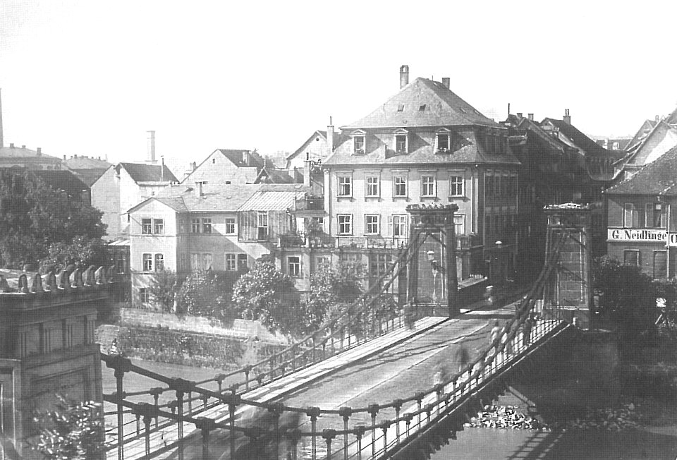 Kettenbruecke in Bamberg 1889