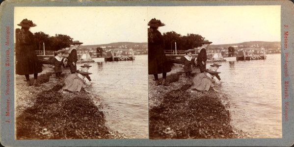 Kinder auf Promenade am See - ETH BIB Ans 07231 (Johannes Meiner)