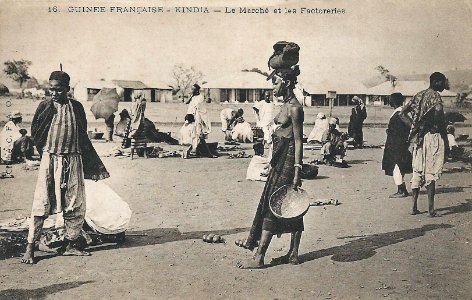 Kindia-Le Marché et les Factoreries (Guinée)