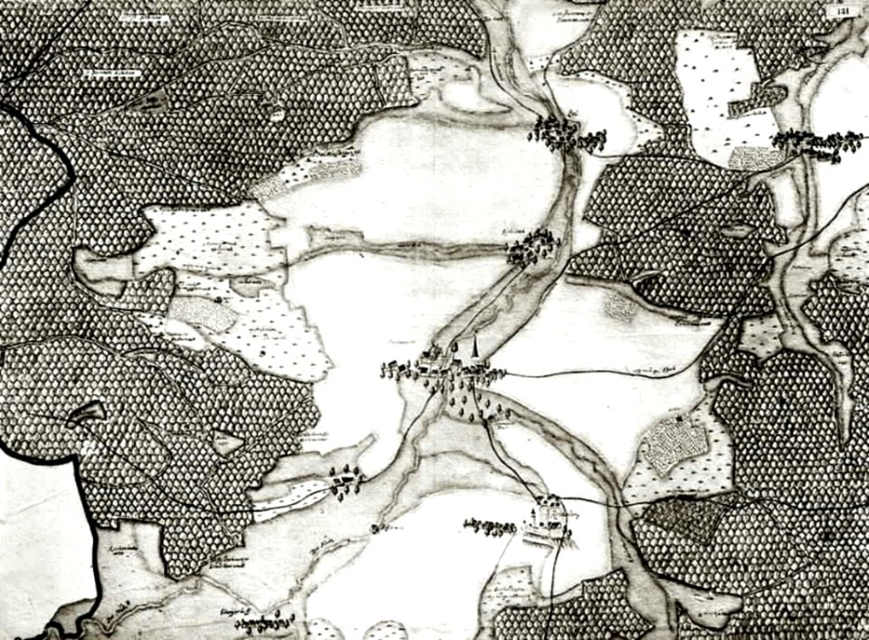 Kiesersche Forstkarte Nr. 131 Oppenweiler (mit einer Kelter u. einem Badt)