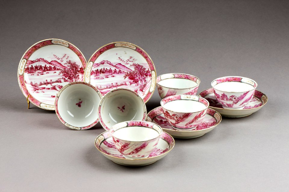 Kinesiska porslins koppar och fat från 1735-1795 - Hallwylska museet - 95831