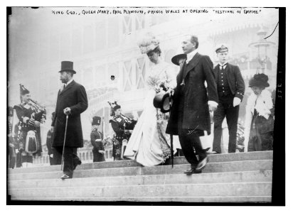 King Geo., Queen Mary, Earl Plymouth, Prince of Wales at opening Festival of Empire LCCN2014689244