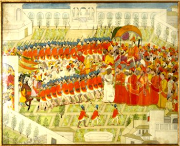 King and his army, National Museum, New Delhi photo
