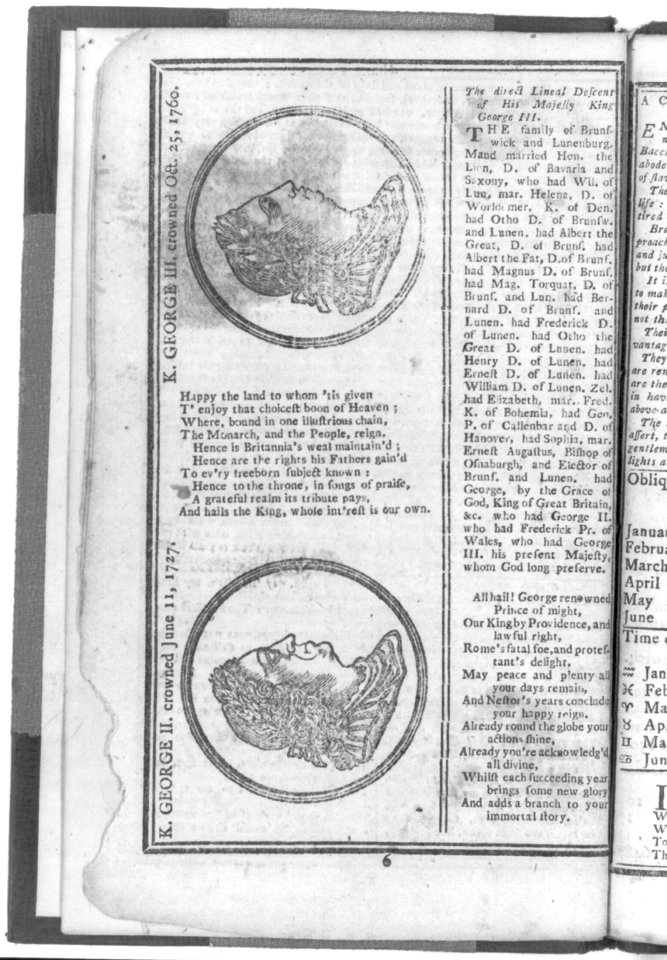 King George II, crowned June 11, 1727 - King George III, crowned Oct. 25, 1760 LCCN2003675472