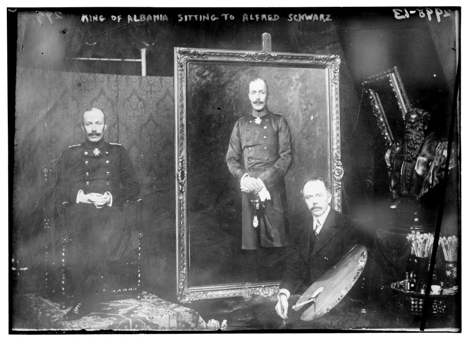King of Albania sitting to Alfred Schwarz LCCN2014695511