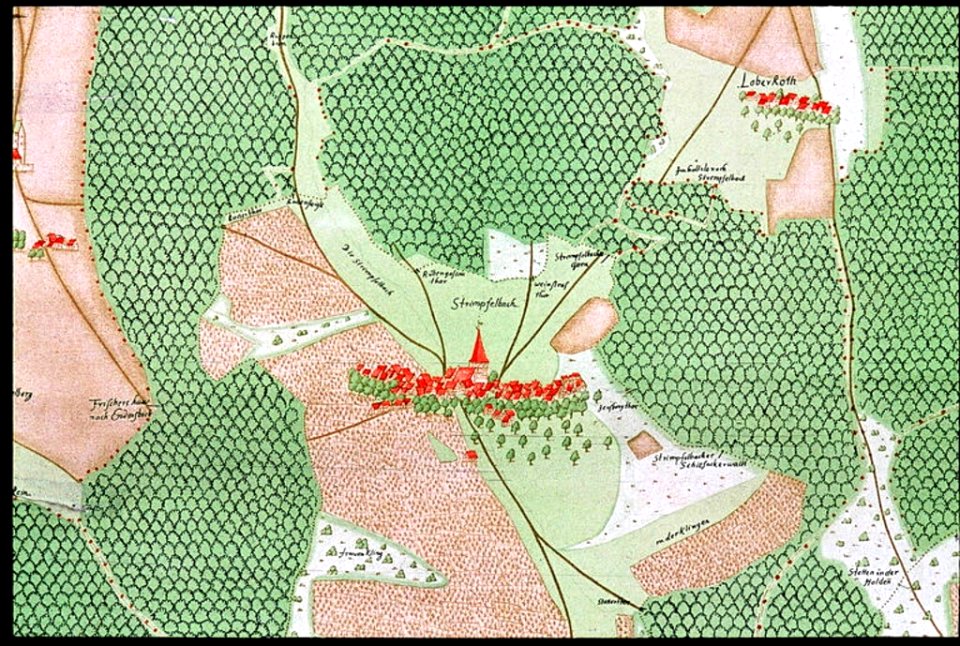 Kiesersche Forstkarte Nr. 253 Gegend um Strümpfelbach