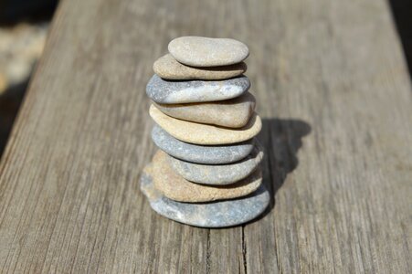 Heap of stones stacked natural stone photo