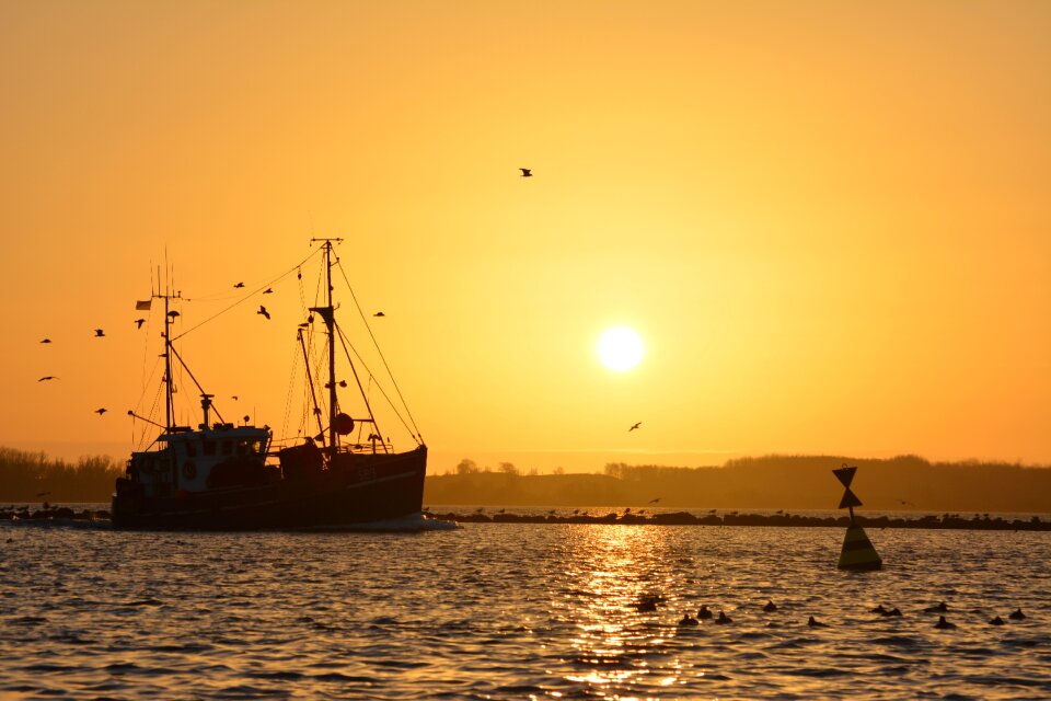 Sunset north sea fehmarn