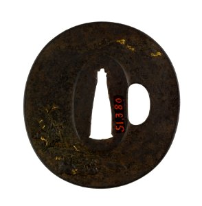 Kikugawa Hisahide - Tsuba with a Chinese Landscape - Walters 51380 - Back
