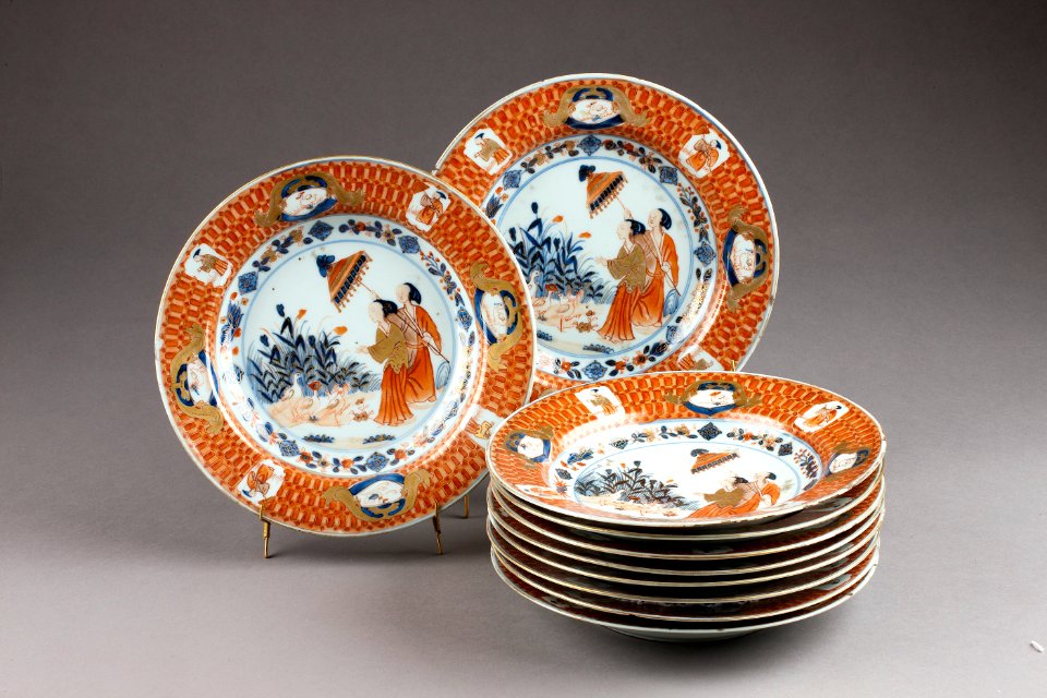 Kinesiska porslinstallrikar från 1770-talet - Hallwylska museet - 95890